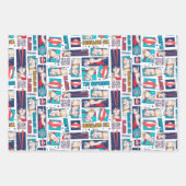 Krypto Comic Panel Muster Geschenkpapier Set (Vorderseite 3)