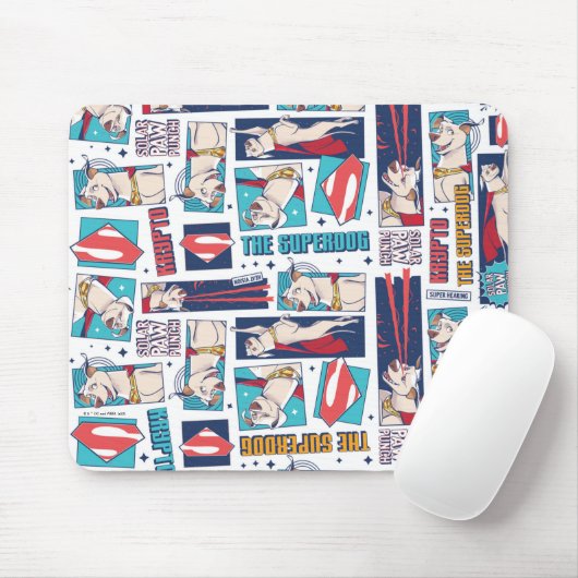 Krypto Comic Panel Muster Mousepad (Mit Mouse)