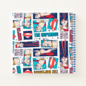 Krypto Comic Panel Muster Notizblock (Rückseite)