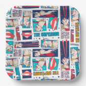 Krypto Comic Panel Muster Pappteller (Vorderseite)