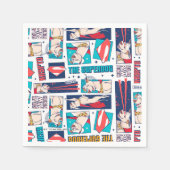 Krypto Comic Panel Muster Serviette (Vorderseite)