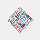 Krypto Comic Panel Muster Serviette (Ecke)