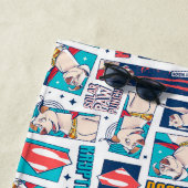 Krypto Comic Panel Muster Strandtuch (Beispiel)