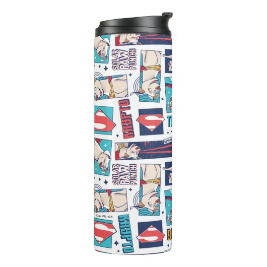 Krypto Comic Panel Muster Thermosbecher (Nach links gedreht)