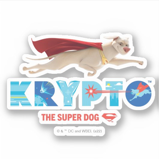 Krypto Der Super-Hund Aufkleber (Vorderseite)