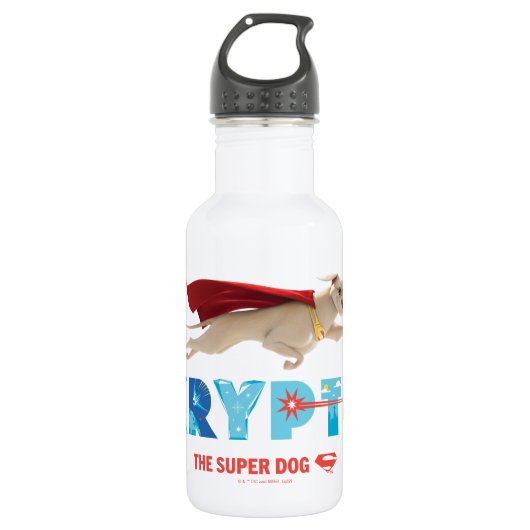 Krypto Der Super-Hund Edelstahlflasche (Vorderseite)