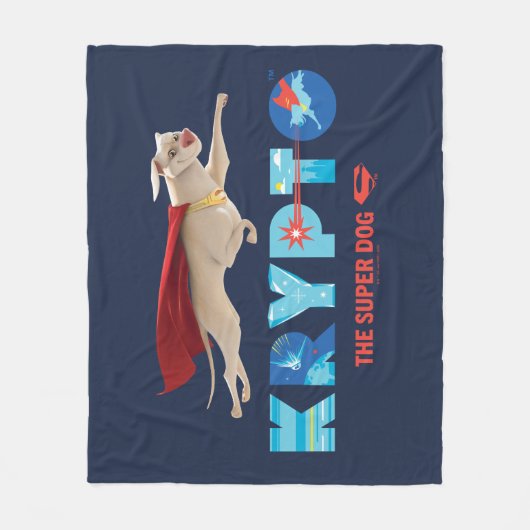 Krypto Der Super-Hund Fleecedecke (Vorderseite)