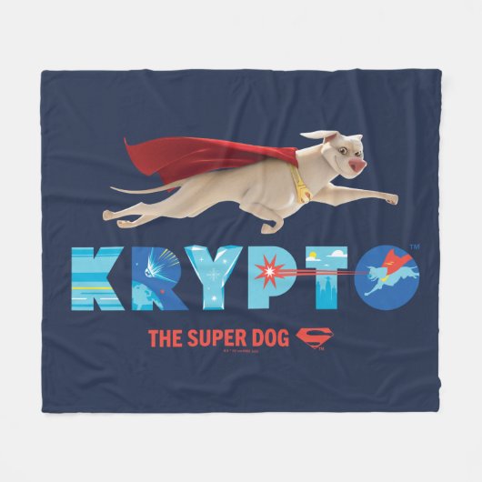 Krypto Der Super-Hund Fleecedecke (Vorderseite (Horizontal))