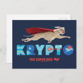Krypto Der Super-Hund Postkarte (Vorne/Hinten)