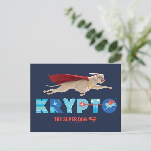 Krypto Der Super-Hund Postkarte (Stehend Vorderseite)
