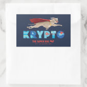 Krypto Der Super-Hund Rechteckiger Aufkleber (Tasche)