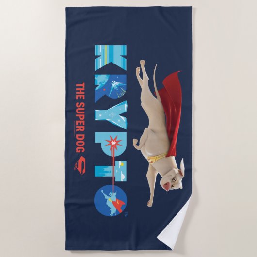 Krypto Der Super-Hund Strandtuch (Vorderseite)
