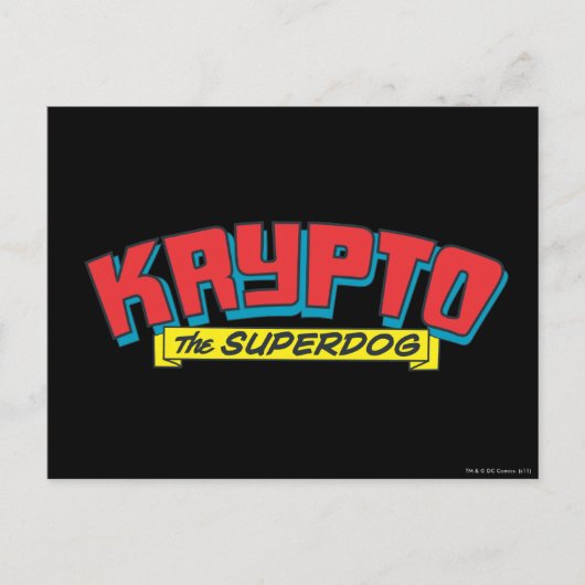Krypto der Superhund Postkarte (Vorderseite)