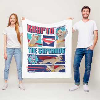 Krypto Die Super-Dog-Comic-Panels Fleecedecke