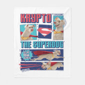 Krypto Die Super-Dog-Comic-Panels Fleecedecke (Vorderseite)