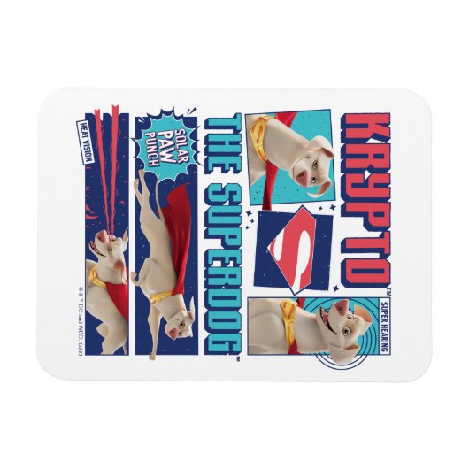 Krypto Die Super-Dog-Comic-Panels Magnet (Horizontal)