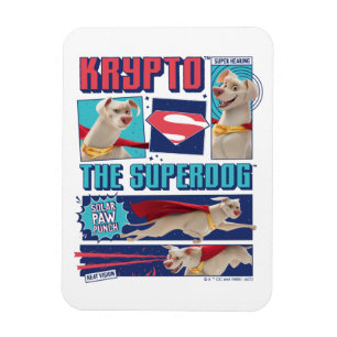 Krypto Die Super-Dog-Comic-Panels Magnet