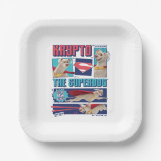 Krypto Die Super-Dog-Comic-Panels Pappteller