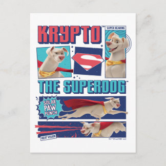 Krypto Die Super-Dog-Comic-Panels Postkarte