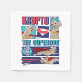 Krypto Die Super-Dog-Comic-Panels Serviette (Vorderseite)