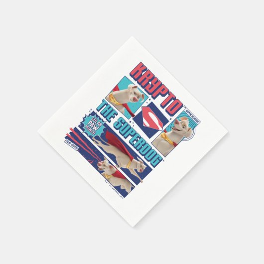 Krypto Die Super-Dog-Comic-Panels Serviette (Ecke)