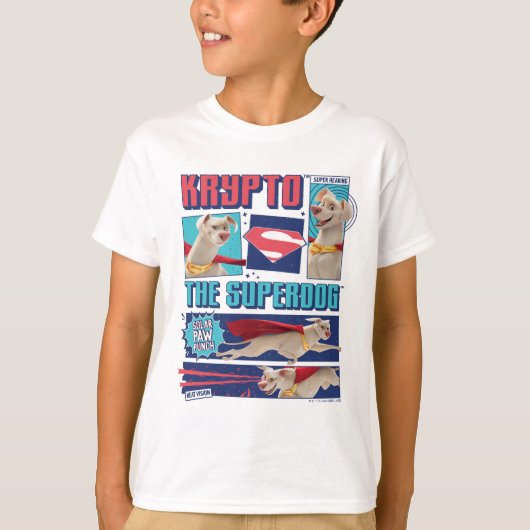 Krypto Die Super-Dog-Comic-Panels T-Shirt (Vorderseite)