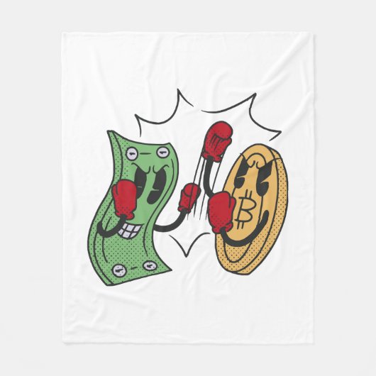 Krypto Fight Club Fleecedecke (Vorderseite)