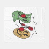 Krypto Fight Club Fleecedecke (Vorderseite (Horizontal))
