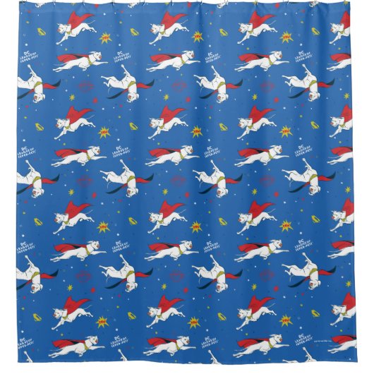 Krypto Flying Pattern Duschvorhang (Vorderseite)