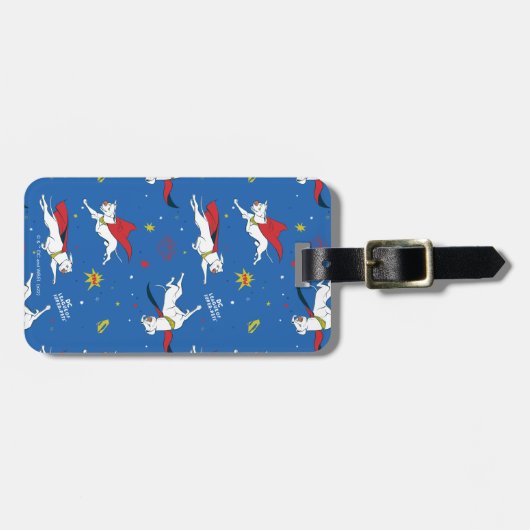 Krypto Flying Pattern Gepäckanhänger (Vorderseite horizontal)