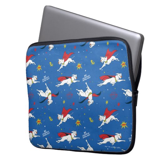 Krypto Flying Pattern Laptopschutzhülle (Vorderseite Links)