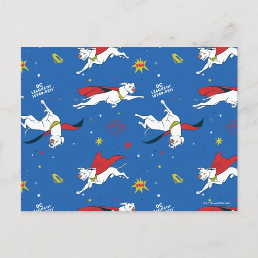 Krypto Flying Pattern Postkarte (Vorderseite)