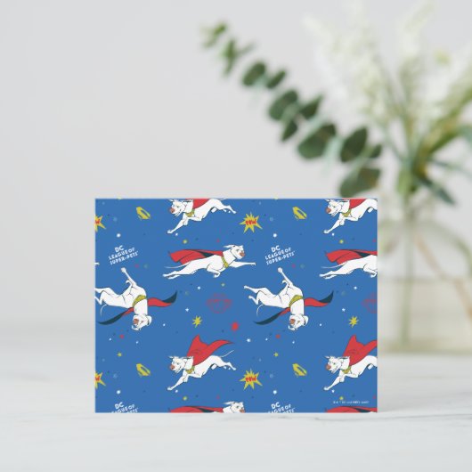 Krypto Flying Pattern Postkarte (Stehend Vorderseite)