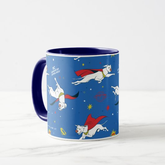 Krypto Flying Pattern Tasse (Vorderseite Links)