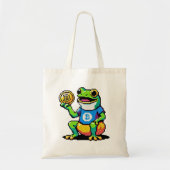Krypto Frog - Funny Pixel Art Digital Währung Tragetasche (Vorne)