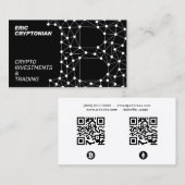 Krypto im modernen geometrischen Stil Visitenkarte (Vorne/Hinten)