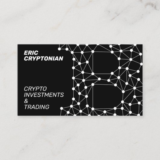 Krypto im modernen geometrischen Stil Visitenkarte (Vorderseite)