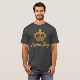 Krypto King T - Shirt in Kohle und Gold