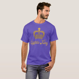 Krypto King T - Shirt in Lila und Gold