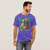 Krypto Meets Supergirl Enthusiastic Hug gift retro T-Shirt (Vorne ganz)