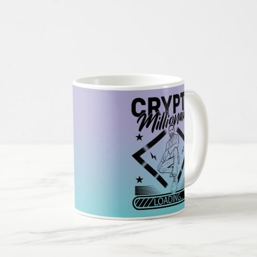 KRYPTO-MILLIONAIRE-LADUNG - FUNNY KRYPTOCURRENCY KAFFEETASSE (VorderseiteRechts)