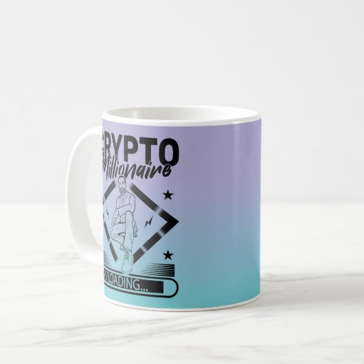KRYPTO-MILLIONAIRE-LADUNG - FUNNY KRYPTOCURRENCY KAFFEETASSE (Vorderseite Links)