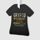 Krypto-Millionär lädt Retro-Vintage Ornament (Vorderseite)