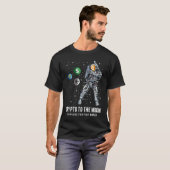 Krypto Moon Astronaut Baseball BTC Krypto Bitcoin T-Shirt (Vorne ganz)