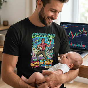 Krypto Papa HODL Der Baby Vatertag T-Shirt