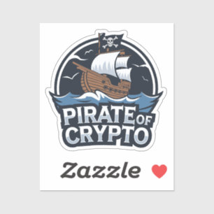 Krypto-Pirat Aufkleber