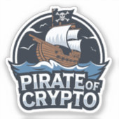 Krypto-Pirat Aufkleber (Vorderseite)
