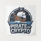Krypto-Pirat Wandteppich (Vorderseite)