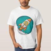 Krypto-Rakete: Bitcoin zum Mond! T-Shirt (Vorderseite)