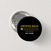 Krypto-Reicher wartet lustige Ladeleiste Investor  Button (Vorne & Hinten)